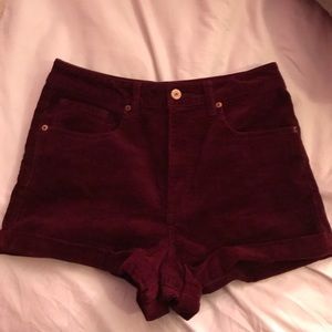 High Waisted Corduroy Shorts